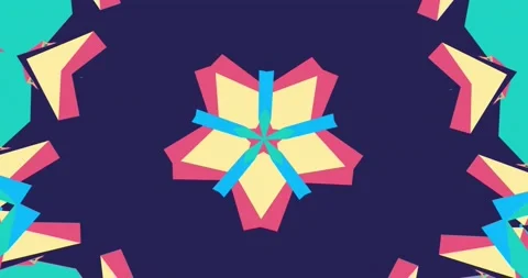 Kaleidoscope Abstract Symmetrical Of Geometric  Pattern Motion Graphics loop 스톡 동영상 201205883