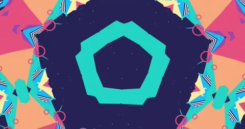 Kaleidoscope Abstract Symmetrical Of Geometric  Pattern Motion Graphics loop 스톡 동영상 201205951