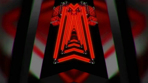 Kaleidoscope Abstract Tunnel VJ Loop Stockbeeldmateriaal 115800575