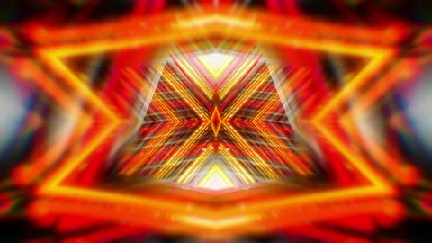 Kaleidoscope Abstract Tunnel VJ Loop Stockbeeldmateriaal 120131327