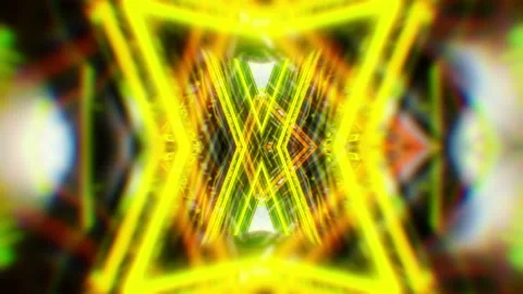 Kaleidoscope Abstract Tunnel VJ Loop 스톡 동영상 120141359