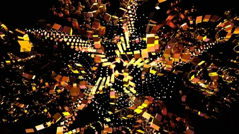 Kaleidoscope addition of different pieces Stock Footage 168071833