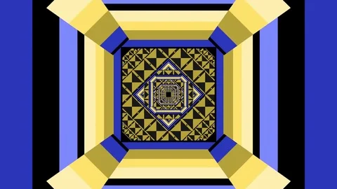 Kaleidoscope, background, abstract lines Vídeo Stock 74654464