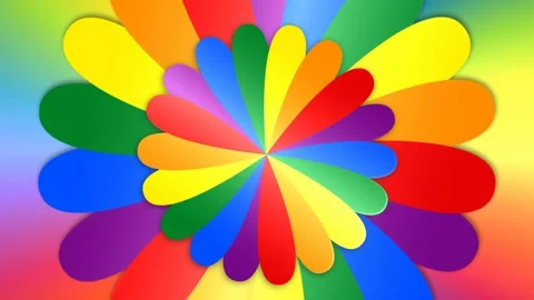 Kaleidoscope background with animated patterns of the LGBT flag Stock Footage 195879018