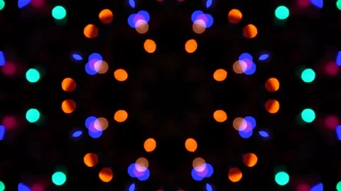 Kaleidoscope background. Bokeh abstract. Hypnotic looped animation. Bokeh. Stock Footage 126002229