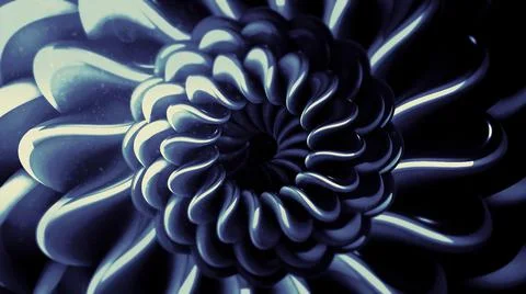 Kaleidoscope background with hypnotic motion of round shaped fractals. Motion Stock Illustration
