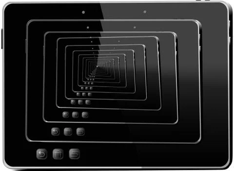 Kaleidoscope from black tablets Stock Illustration