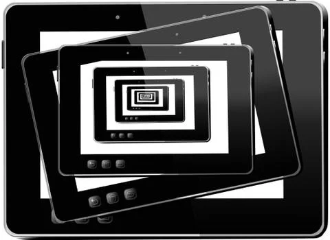 Kaleidoscope from black tablets Stock Illustration