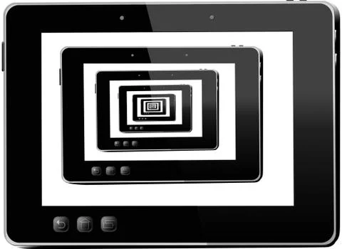 Kaleidoscope from black tablets Stock Illustration