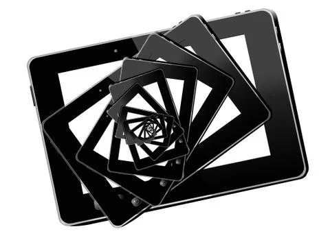 Kaleidoscope from black tablets Stock Illustration