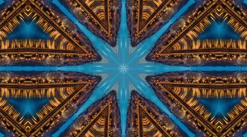 Kaleidoscope blue Stock Footage 43132727