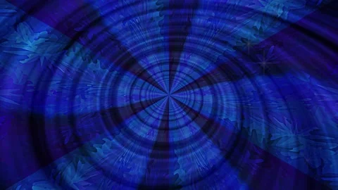 A kaleidoscope of blue rays of light spiraling under frozen water Stock Footage 202086064