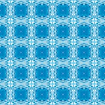 Kaleidoscope Blue seamless pattern for Your Desing Stock Illustration