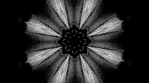 Kaleidoscope b&amp;w Stock Footage 23297988
