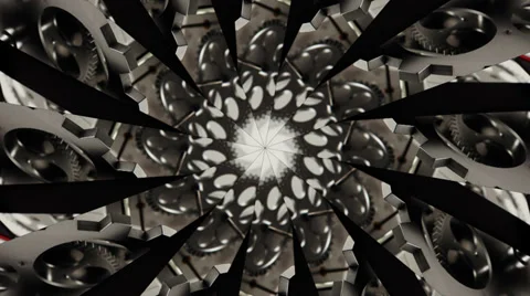 Kaleidoscope clock number pattern Stock Footage 29156287