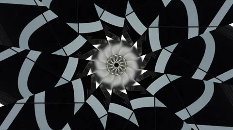 Kaleidoscope clock number pattern Stock Footage 29160278