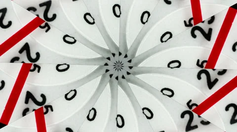 Kaleidoscope clock number pattern Stock Footage 29163430