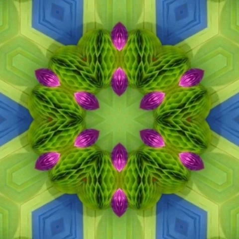 Kaleidoscope color pattern design concept, geometric background Stock Footage 227454804