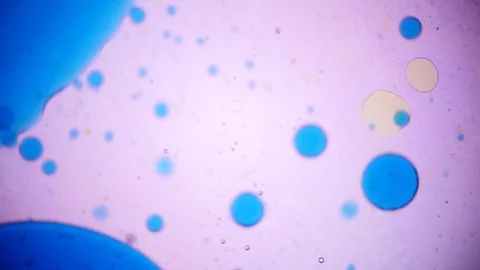 Kaleidoscope of Colors . Abstract Patterns of Ink in Water . Microscopic View Stock Footage
