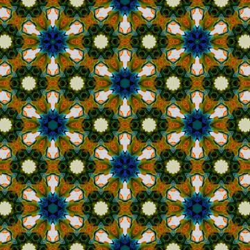 Kaleidoscope continuous jewerelly pattern. Composed of color abstract element Stock Illustration
