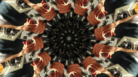 Kaleidoscope disco pattern Stock Footage 29149881
