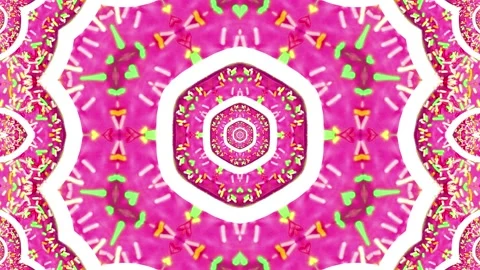 Kaleidoscope Donut Loop Hypnotic Background Stock Footage 196702259
