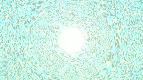 Kaleidoscope effect with bright cyan and yellow pixelated explosion a digital Vidéo 334908161