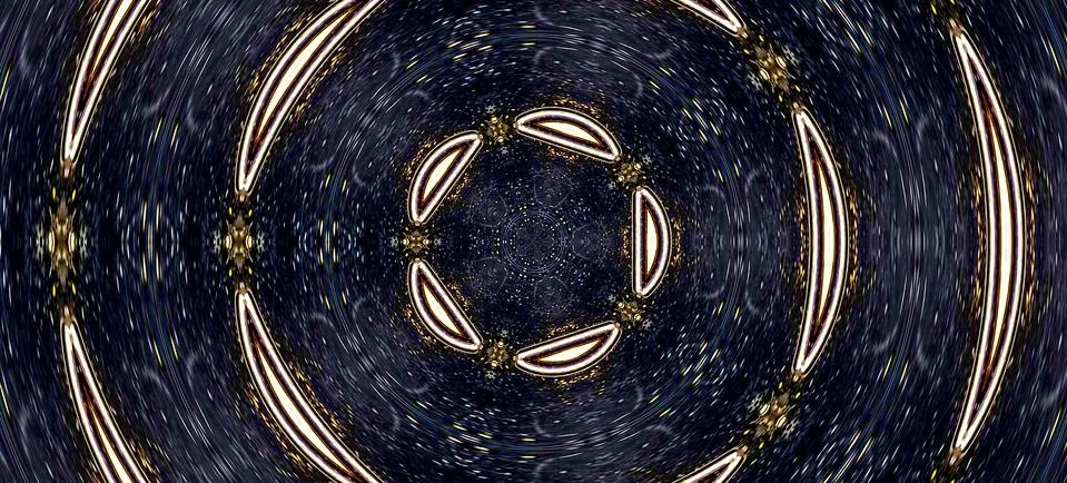 Kaleidoscope effect computer generated image Stock Photos