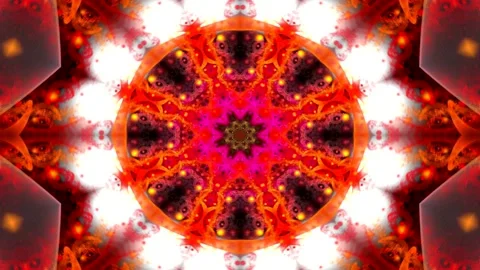 Kaleidoscope Effect Multicolored Abstract Background Stock Footage