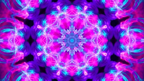 Kaleidoscope Effect Multicolored Abstract Background Video stock 148733473