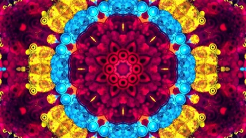 Kaleidoscope Effect Multicolored Abstract Background Video stock 148733477