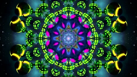 Kaleidoscope Effect Multicolored Abstract Background Video stock 148733500