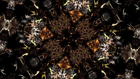 Kaleidoscope effect texture pattern abstract background Stock Footage 114897821