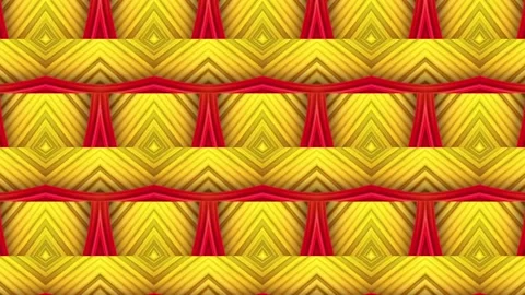 Kaleidoscope effect. Yellow kaleidoscope sequence pattern. 4k. HD Video stock 150605613