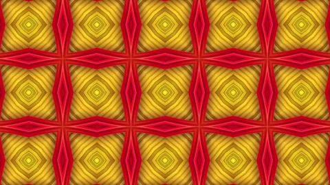 Kaleidoscope effect. Yellow kaleidoscope sequence pattern. 4k. HD Video stock 150605680
