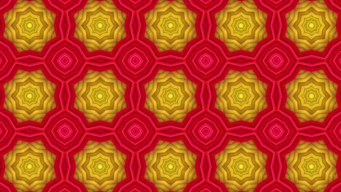 Kaleidoscope effect. Yellow kaleidoscope sequence pattern. 4k. HD Video stock 150605786