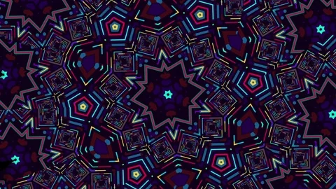 Kaleidoscope Ethno Pattern Stock Footage 83603350
