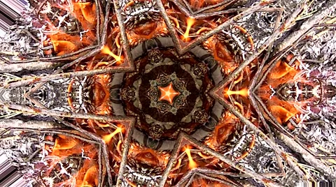 Kaleidoscope of flames Stock Footage 55771894