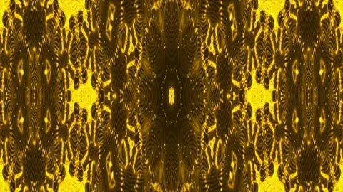 Kaleidoscope flow pattern wide screen loop orange Stock Footage 201201720