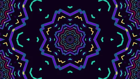 Kaleidoscope Flower pulse Stock Footage 83603353