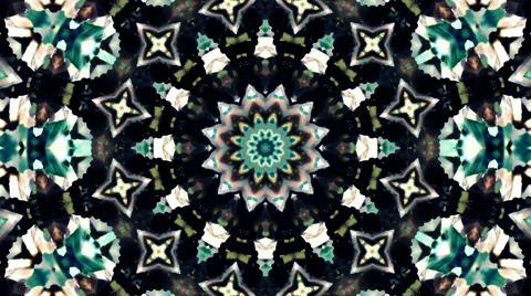 Kaleidoscope Flowered Lights Abstract Background Stock Footage 52940153