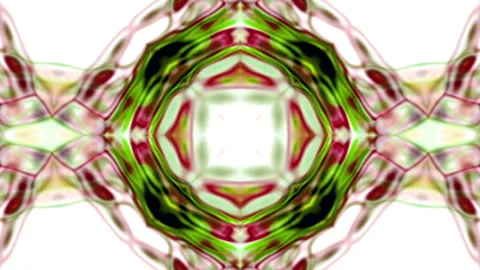 Kaleidoscope Flowered Multicolored Seamless Loop Background Stock Footage 89332577