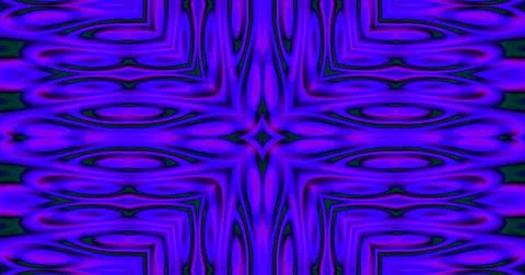Kaleidoscope Fluorescent Trippy Mandala Abstract Wave Pattern Background Illustrazione stock