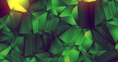 Kaleidoscope, gem pattern and glow with abstract motion and light for green Stockbeeldmateriaal 287537014