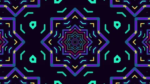 Kaleidoscope Geometric Mandala Video stock 83603372