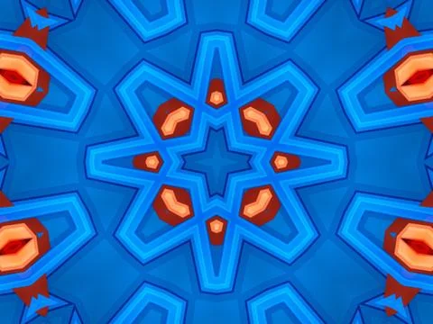 Kaleidoscope Geometric Pattern Footage Stock Illustration