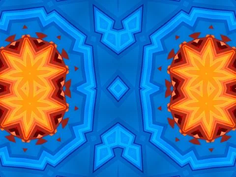 Kaleidoscope Geometric Pattern Footage Stock Illustration