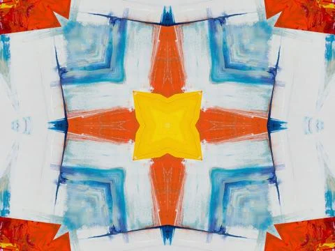 Kaleidoscope Geometric Pattern Footage Stock Illustration