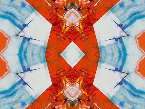 Kaleidoscope Geometric Pattern Footage Stock Illustration