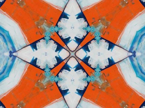 Kaleidoscope Geometric Pattern Footage Illustrazione stock